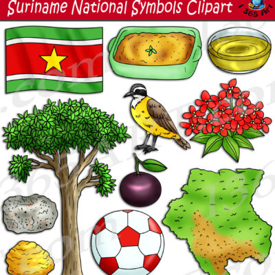 Suriname National Symbols Clipart