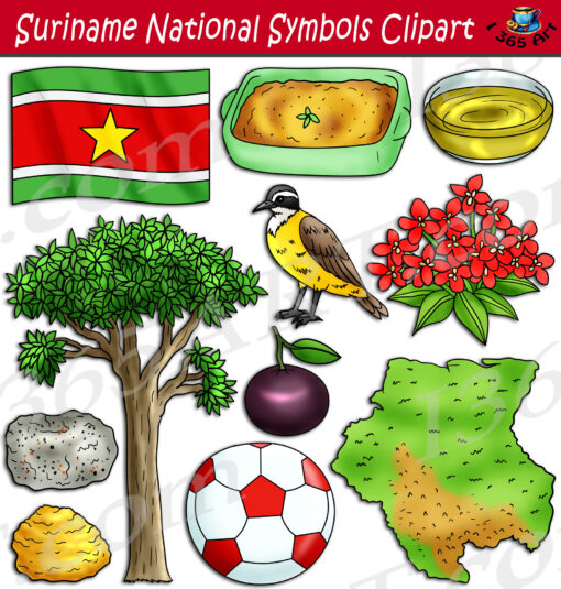 Suriname National Symbols Clipart