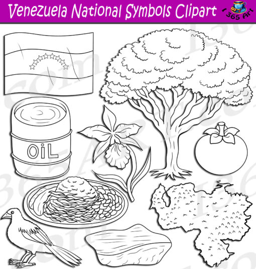 Venezuela National Symbols Clipart