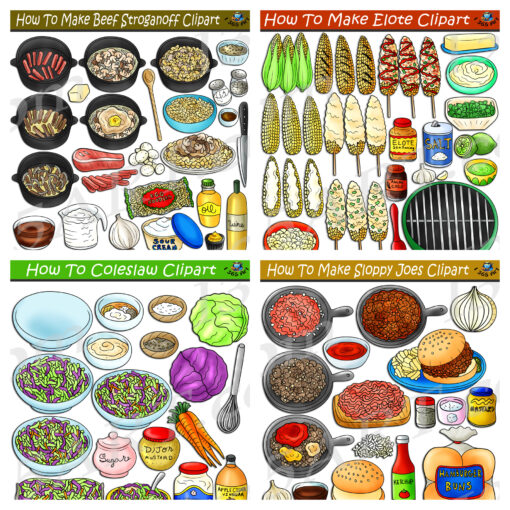 How To Make Foods Clipart Bundle