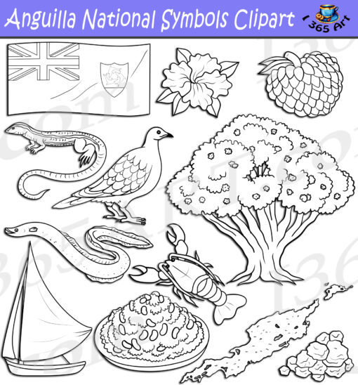 Anguilla National Symbols Clipart