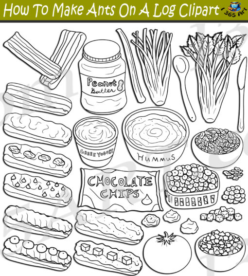 How To Make Ants On A Log Clipart Download - Image 2