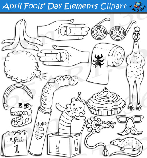 April Fool's Day Elements Clipart