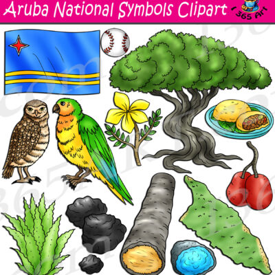 Aruba National Symbols Clipart
