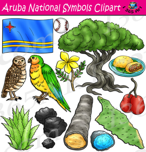 Aruba National Symbols Clipart
