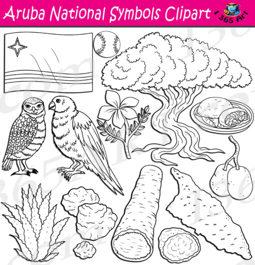 Aruba National Symbols Clipart