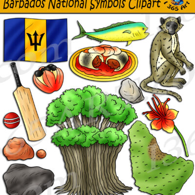 Barbados National Symbols Clipart