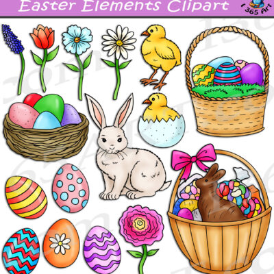 Easter Elements Clipart