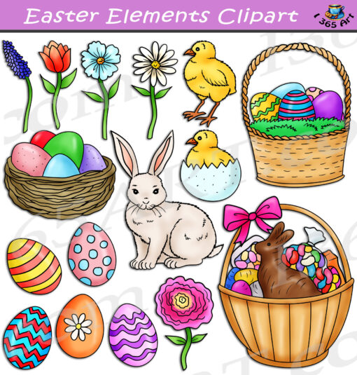 Easter Elements Clipart