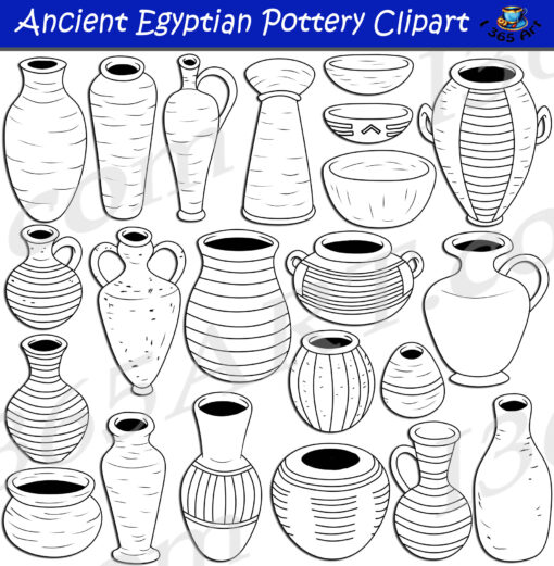 Ancient Egyptian Pottery Clipart
