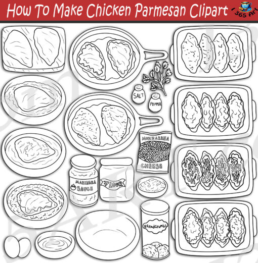 How To Make Chicken Parmesan Clipart Download - Image 2