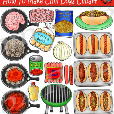 How To Make Chili Dogs Clipart