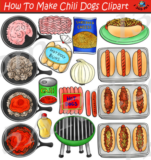 How To Make Chili Dogs Clipart
