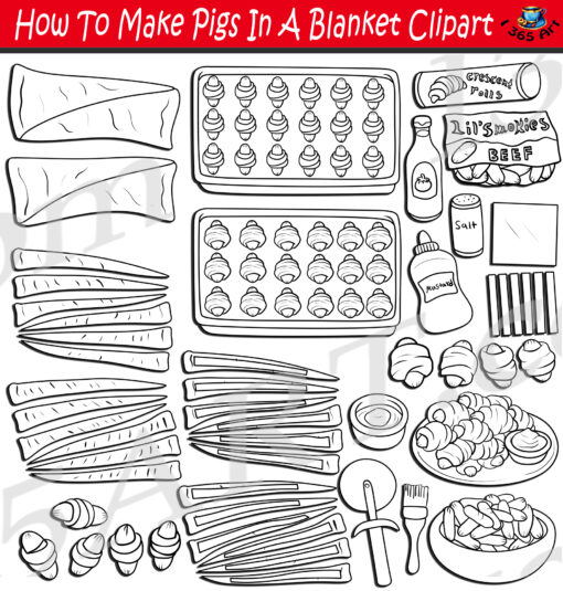 How To Make Pigs In A Blanket Clipart