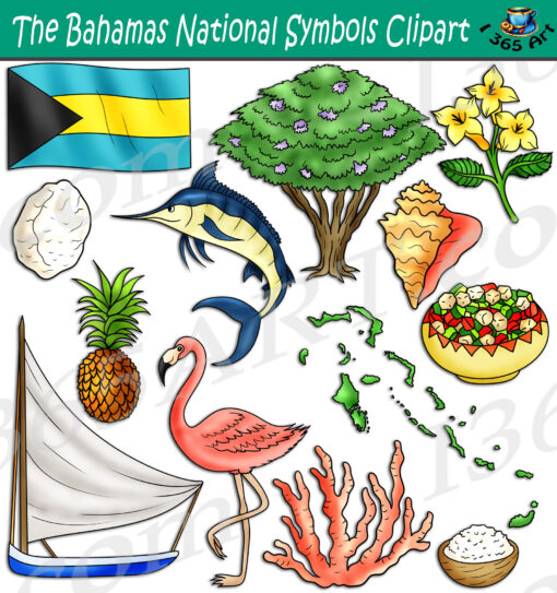 The Bahamas National Symbols Clipart