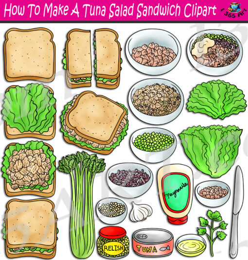 How To Make A Tuna Salad Sandwich Clipart