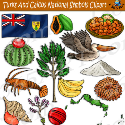 Turks & Caicos National Symbols Clipart