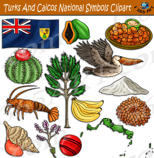 Turks & Caicos National Symbols Clipart