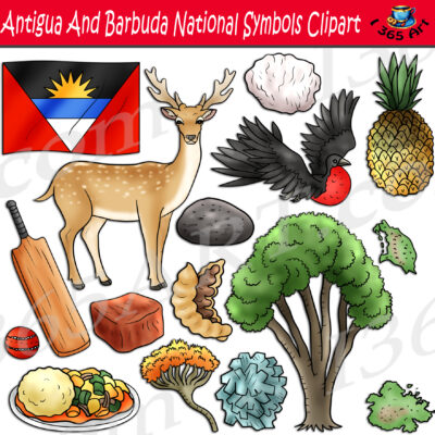 Antigua and Barbuda National Symbols Clipart