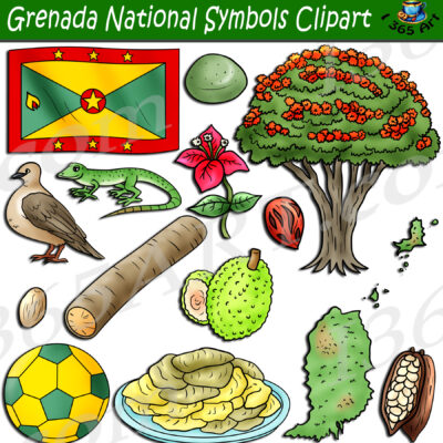 Grenada National Symbols Clipart