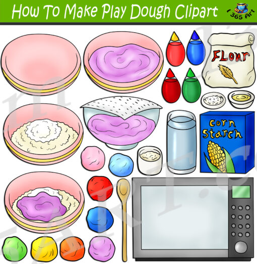 How To Make Homemade Play Dough Clipart