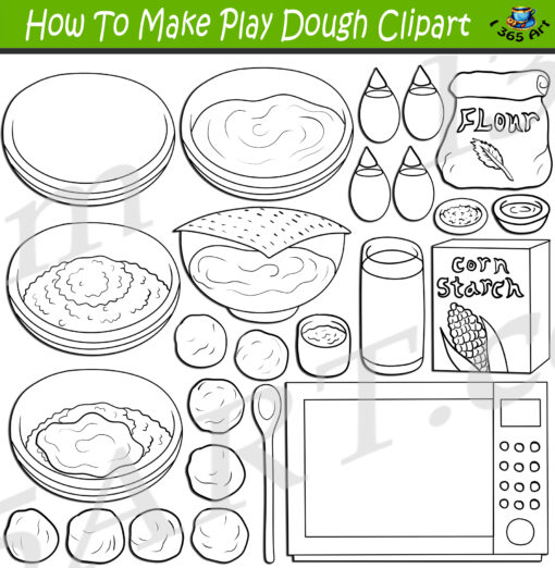 How To Make Homemade Play Dough Clipart Download - Image 2