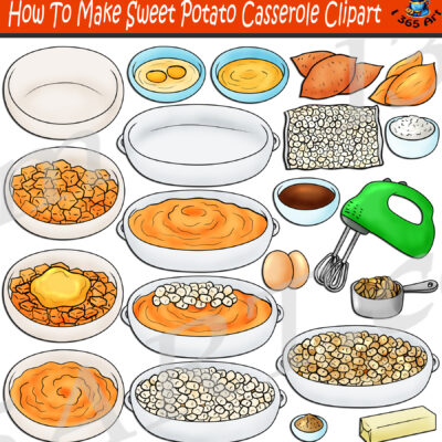 How To Make Sweet Potato Casserole Clipart