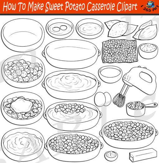How To Make Sweet Potato Casserole Clipart