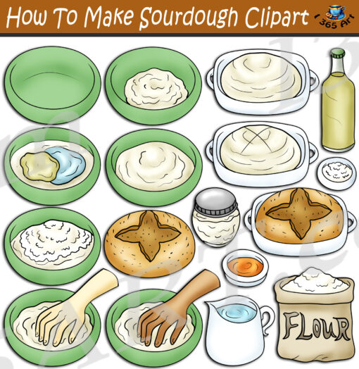How To Make Sourdough Bread Clipart