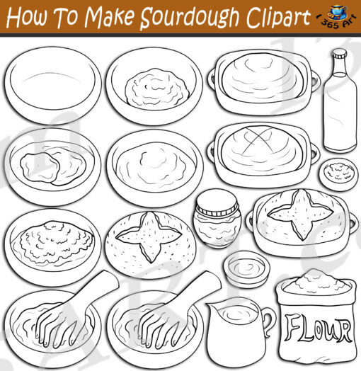 How To Make Sourdough Bread Clipart
