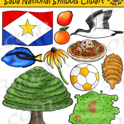 Saba National Symbols Clipart