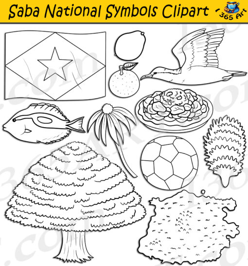 Saba National Symbols Clipart