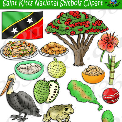 Saint Kitts National Symbols Clipart