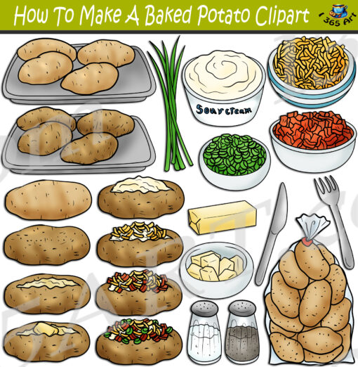 How To Make A Baked Potato Clipart