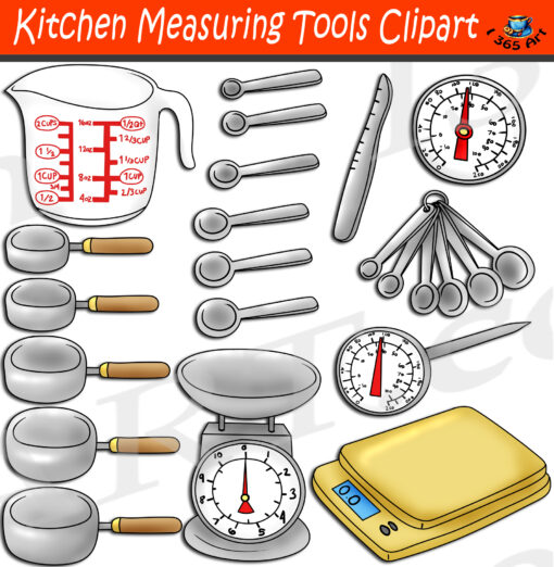 Kitchen Measuring Tools Clipart
