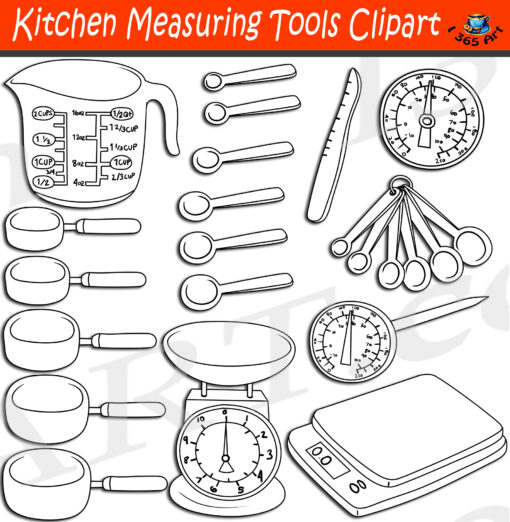 Kitchen Measuring Tools Clipart