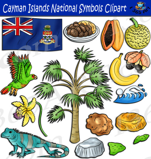 Cayman Islands National Symbols Clipart