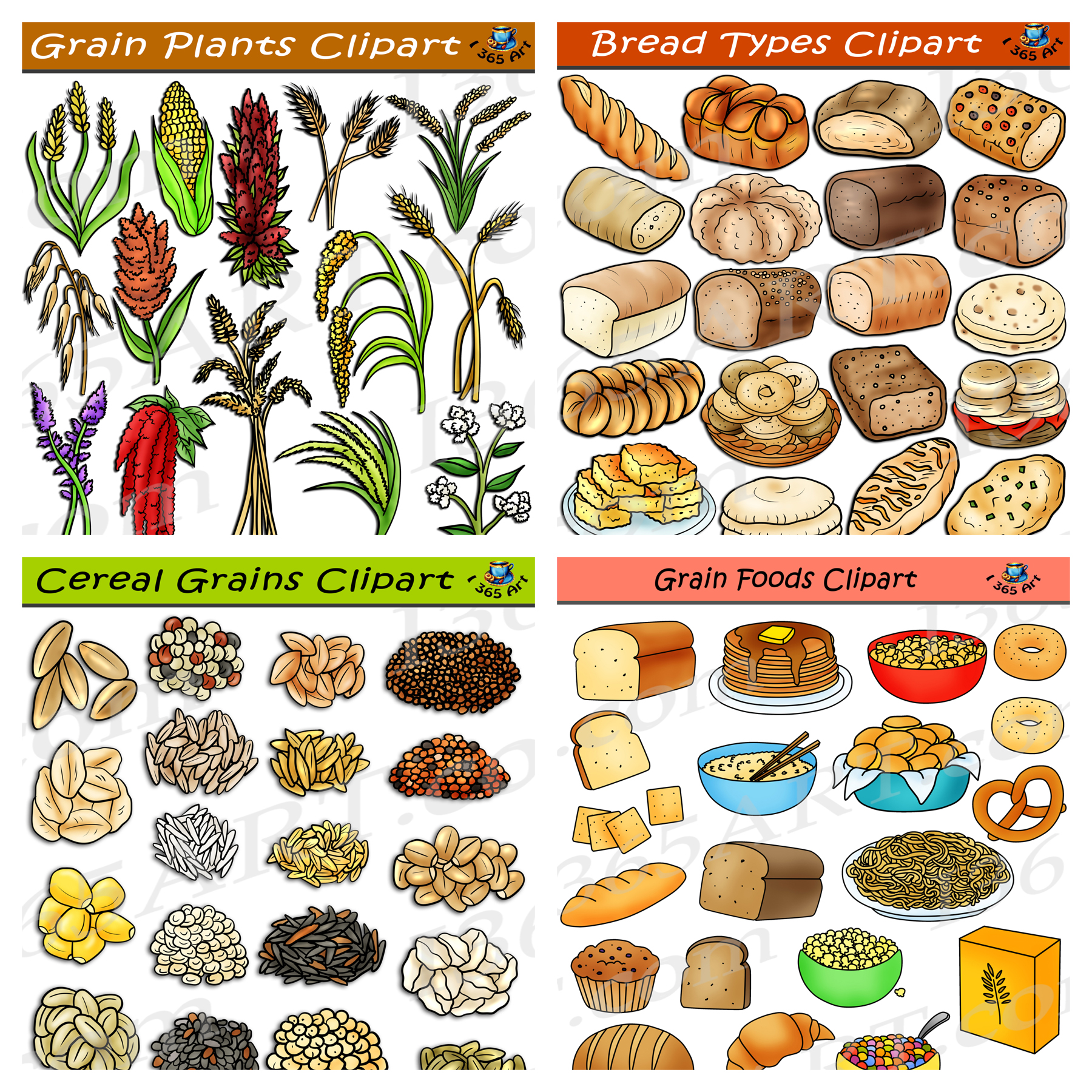Grains Breads Cereals Clipart