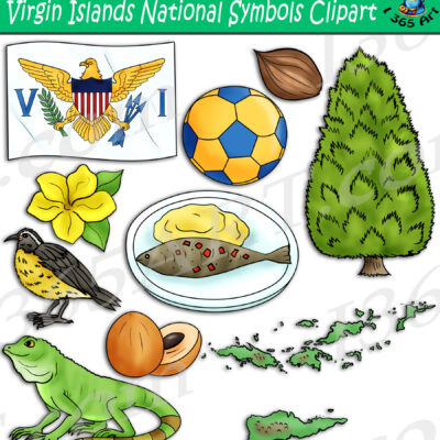 Virgin Islands National Symbols Clipart