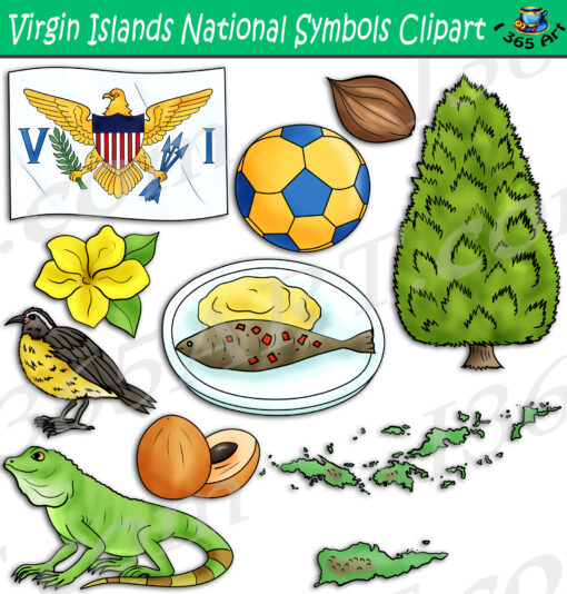 Virgin Islands National Symbols Clipart