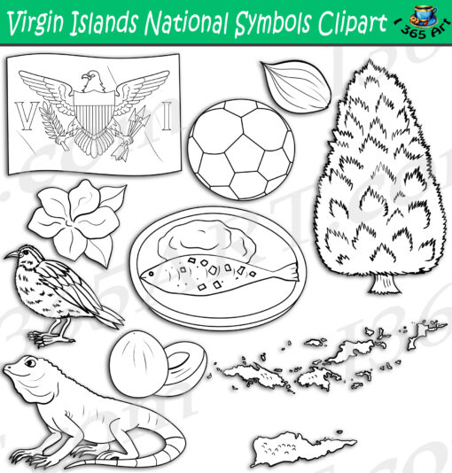 Virgin Islands National Symbols Clipart