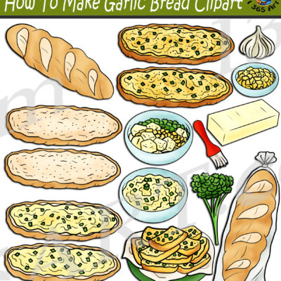 How To Make Garlic Bread Clipart