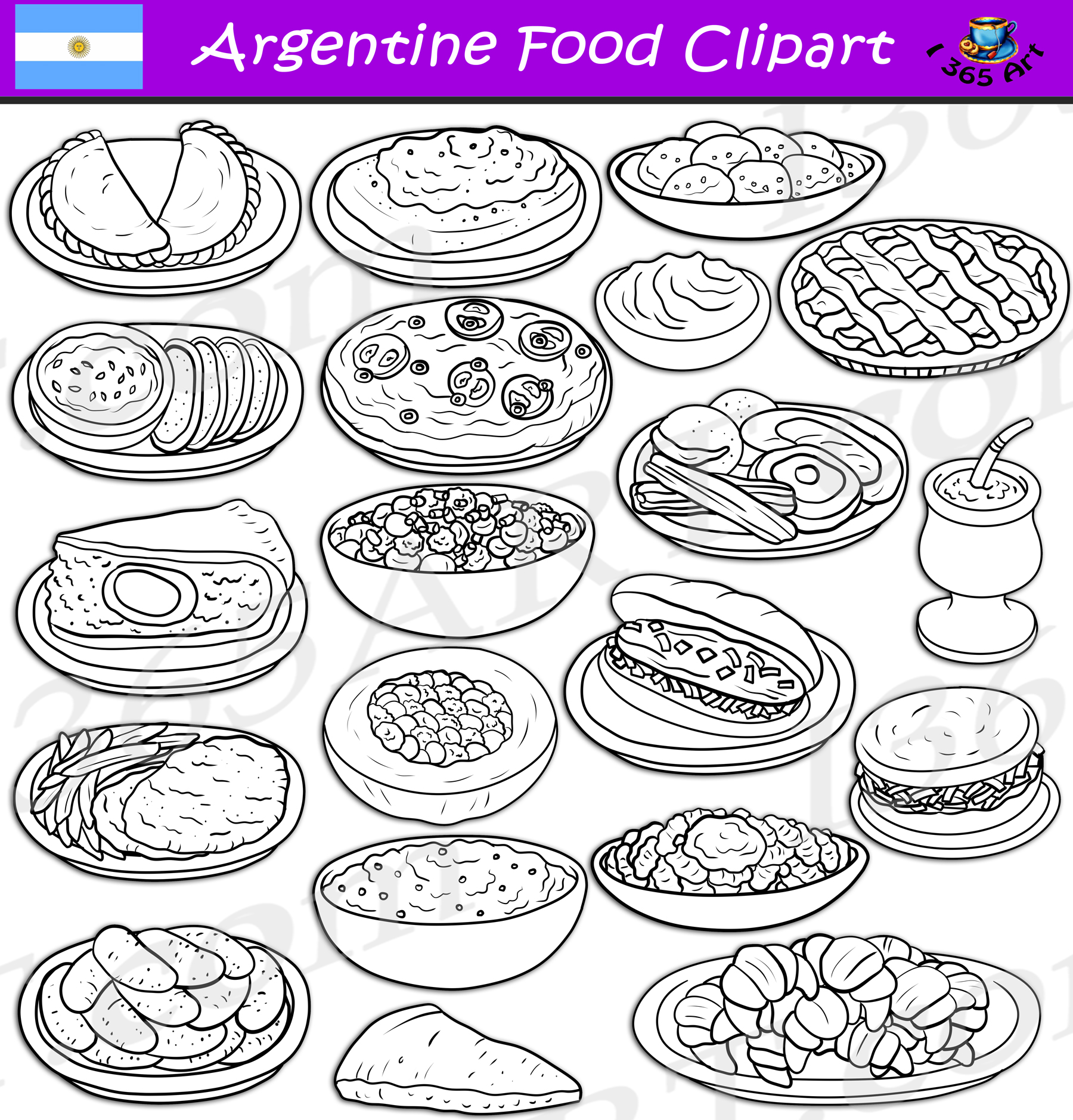 Argentine Food Clipart Set Download - Image 2