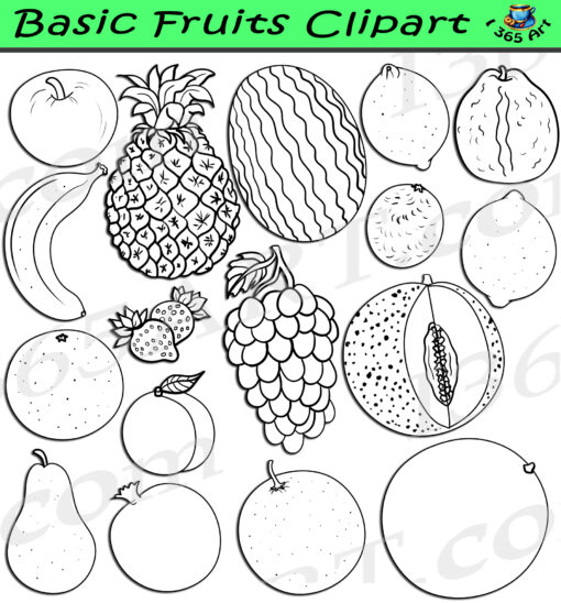 Basic Fruits Clipart