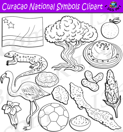 Curacao National Symbols Clipart