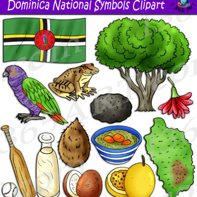 Dominica National Symbols Clipart