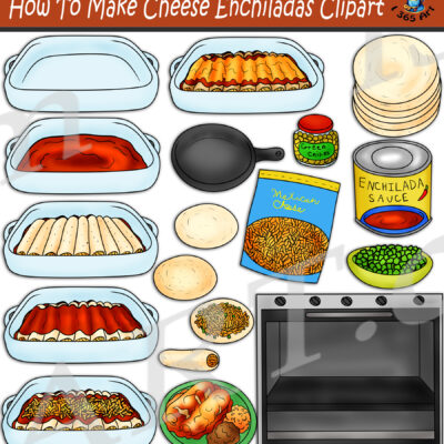 How To Make Cheese Enchiladas Clipart