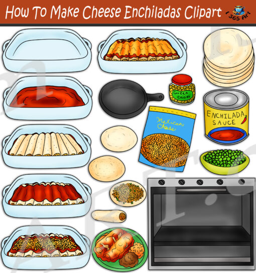 How To Make Cheese Enchiladas Clipart