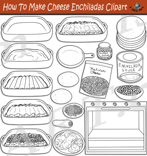 How To Make Cheese Enchiladas Clipart