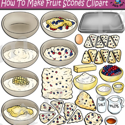 How To Make Fruit Scones Clipart